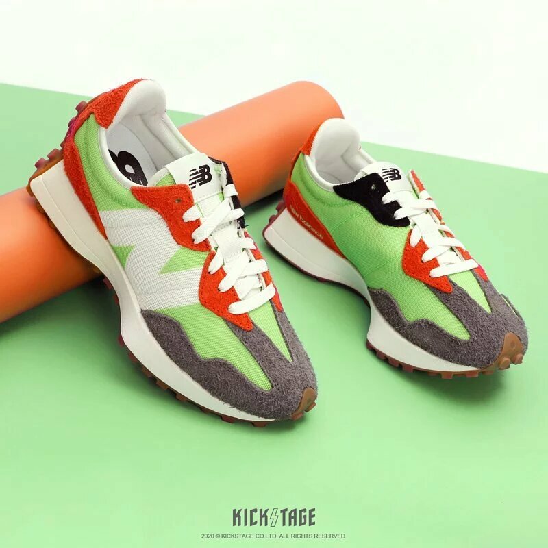 new balance 327 orange green